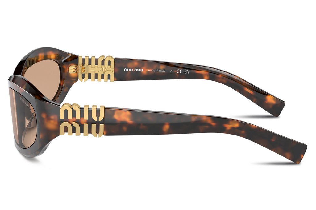 Miu Miu - MU 14ZS Sunglasses Honey Havana with Dark Brown Lenses (14L90H)