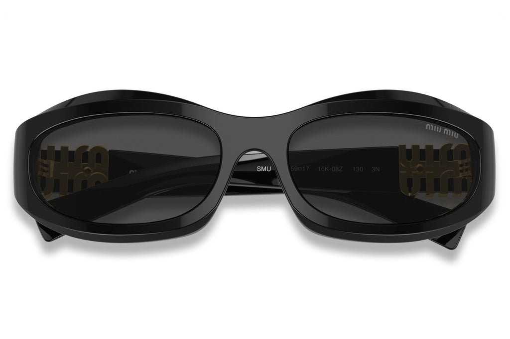 Miu Miu - MU 14ZS Sunglasses Black with Dark Grey Lenses (16K5S0)