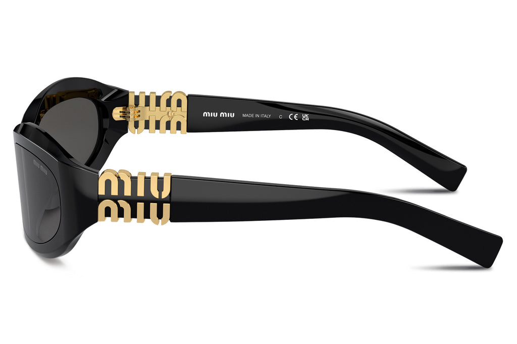 Miu Miu - MU 14ZS Sunglasses Black with Dark Grey Lenses (16K5S0)