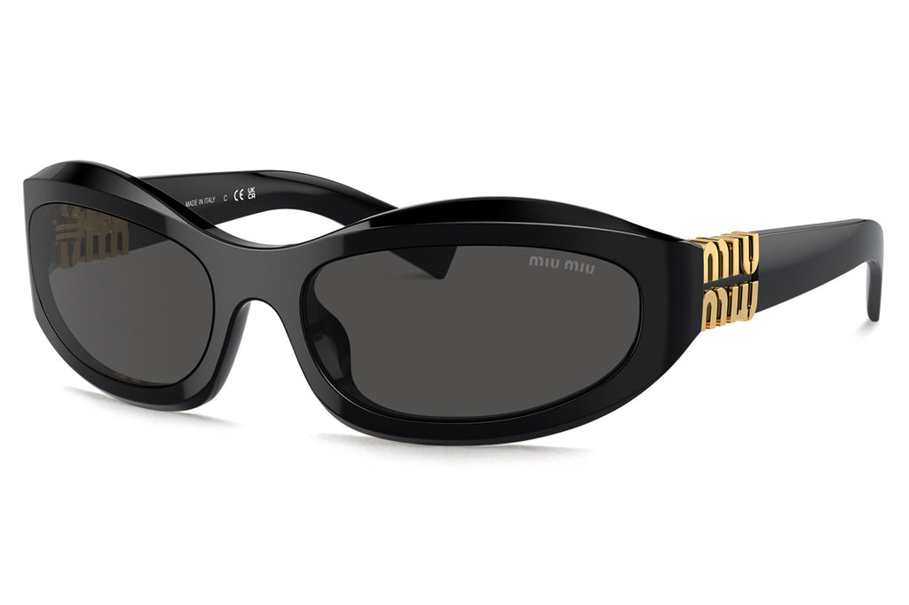 Miu Miu - MU 14ZS Sunglasses Black with Dark Grey Lenses (16K5S0)