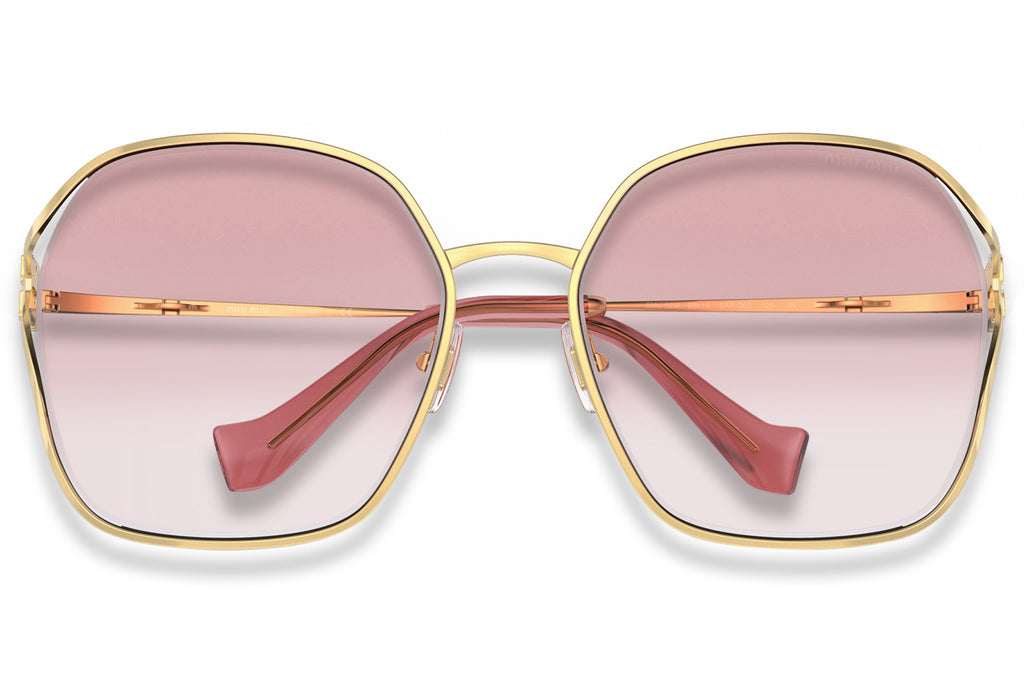 Miu Miu - MU 52WS Sunglasses Gold with Pink Gradient Lenses (5AK06S)