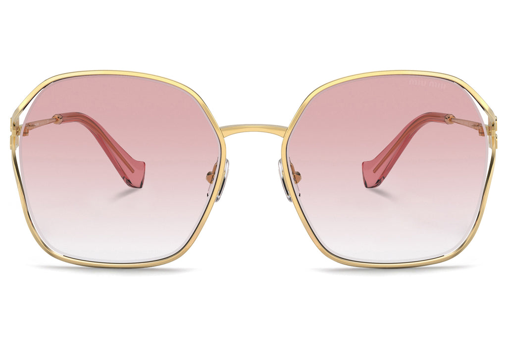 Miu Miu - MU 52WS Sunglasses Gold with Pink Gradient Lenses (5AK06S)