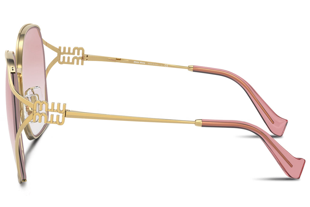 Miu Miu - MU 52WS Sunglasses Gold with Pink Gradient Lenses (5AK06S)