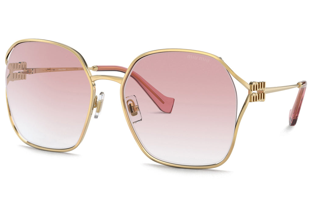 Miu Miu - MU 52WS Sunglasses Gold with Pink Gradient Lenses (5AK06S)