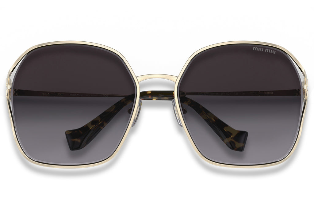 Miu Miu - MU 52WS Sunglasses Pale Gold with Grey Gradient Lenses (ZVN5D1)