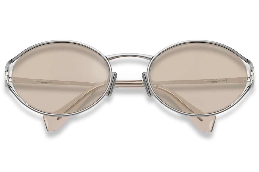 Miu Miu - MU 52YS Sunglasses Silver with Pale Gold Lenses (1BC10F)
