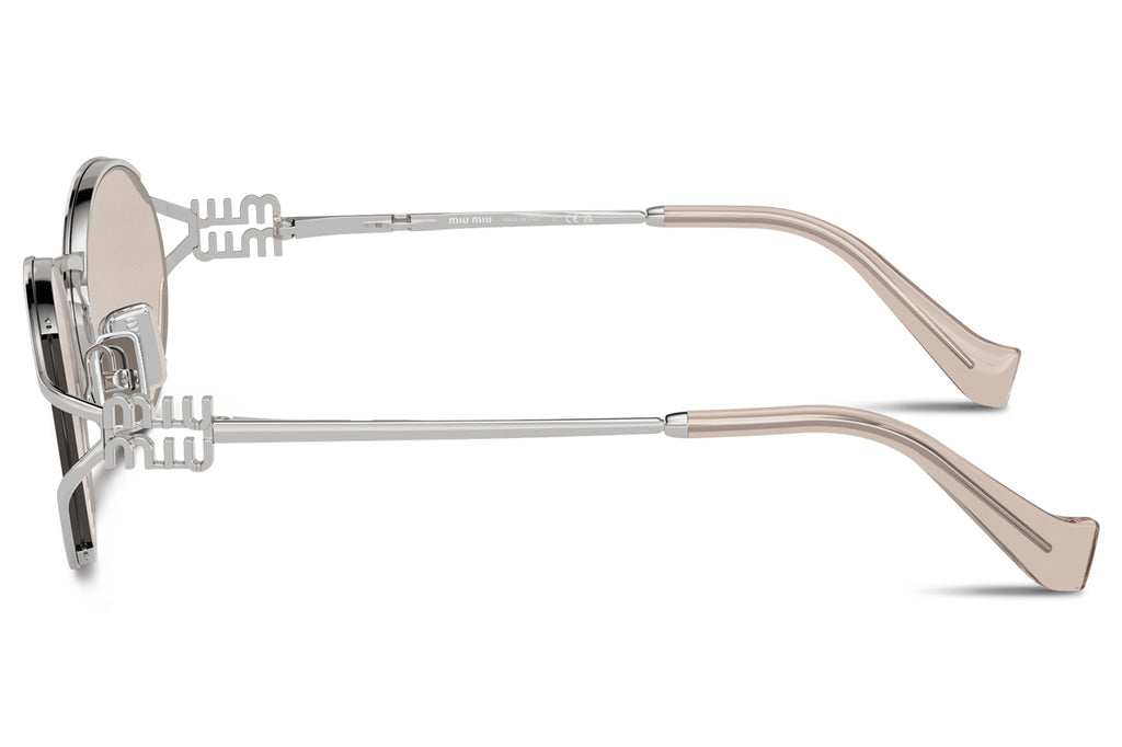 Miu Miu - MU 52YS Sunglasses Silver with Pale Gold Lenses (1BC10F)