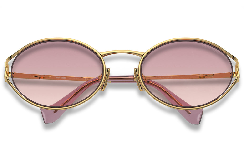 Miu Miu - MU 52YS Sunglasses Gold with Brown Gradient Violet Lenses (5AK06S)