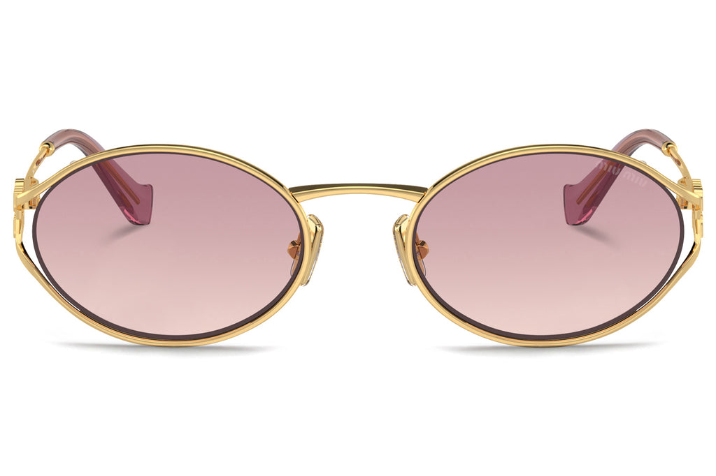 Miu Miu - MU 52YS Sunglasses Gold with Brown Gradient Violet Lenses (5AK06S)