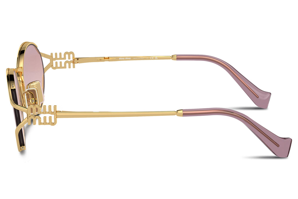 Miu Miu - MU 52YS Sunglasses Gold with Brown Gradient Violet Lenses (5AK06S)