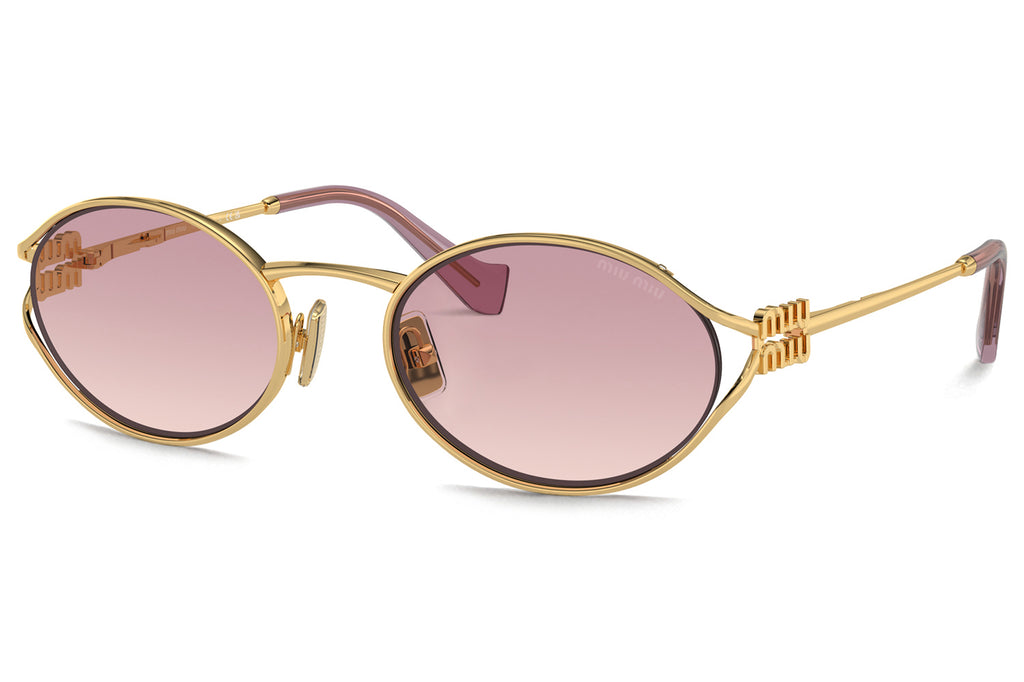Miu Miu - MU 52YS Sunglasses Gold with Brown Gradient Violet Lenses (5AK06S)
