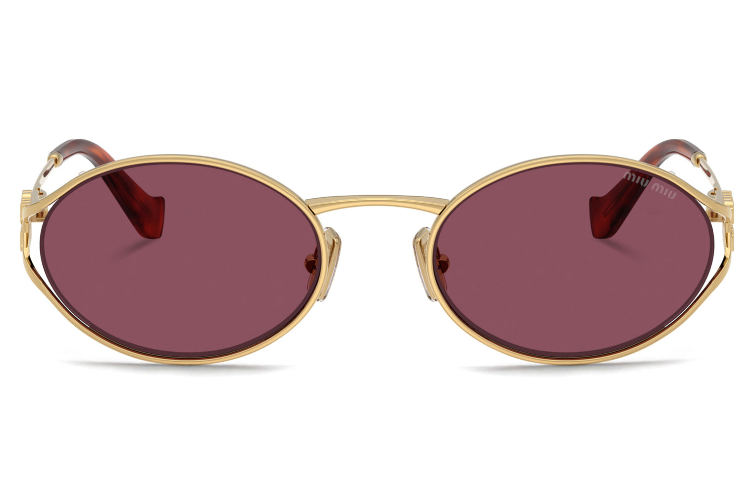 Miu Miu® - MU 52YS | Oval Deconstructed Metal Sunglasses