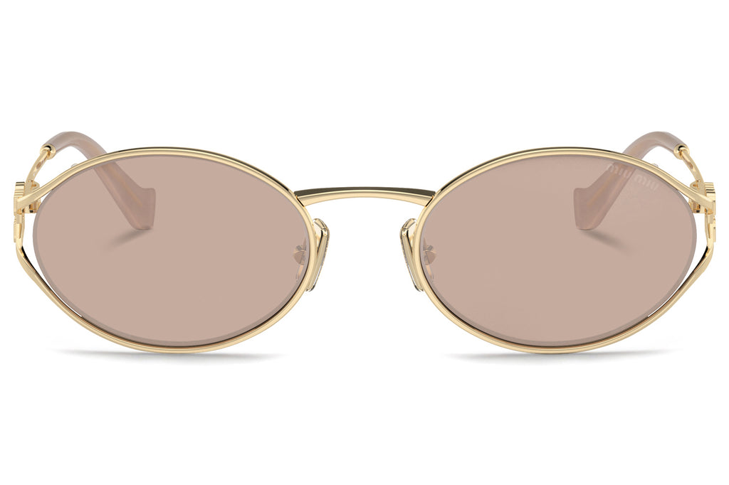 Miu Miu - MU 52YS Sunglasses Pale Gold with Pink Gold Lenses (ZVN20F)