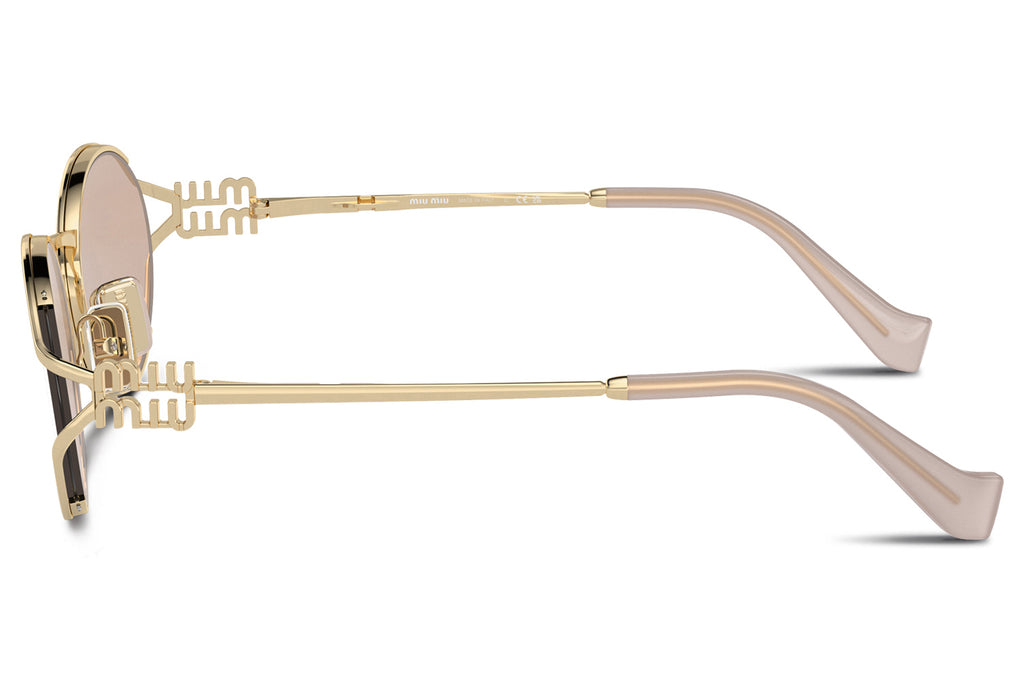 Miu Miu - MU 52YS Sunglasses Pale Gold with Pink Gold Lenses (ZVN20F)