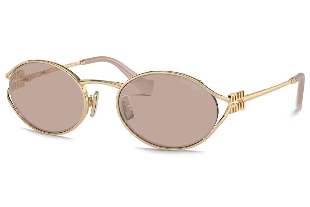 Miu Miu - MU 52YS Sunglasses Pale Gold with Pink Gold Lenses (ZVN20F)