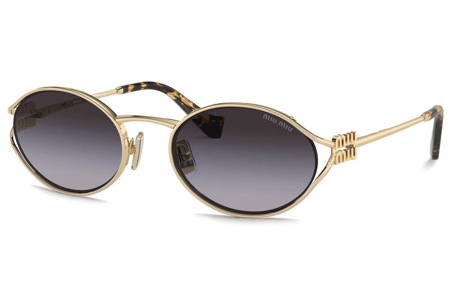 Miu Miu® - MU 52YS | Oval Deconstructed Metal Sunglasses