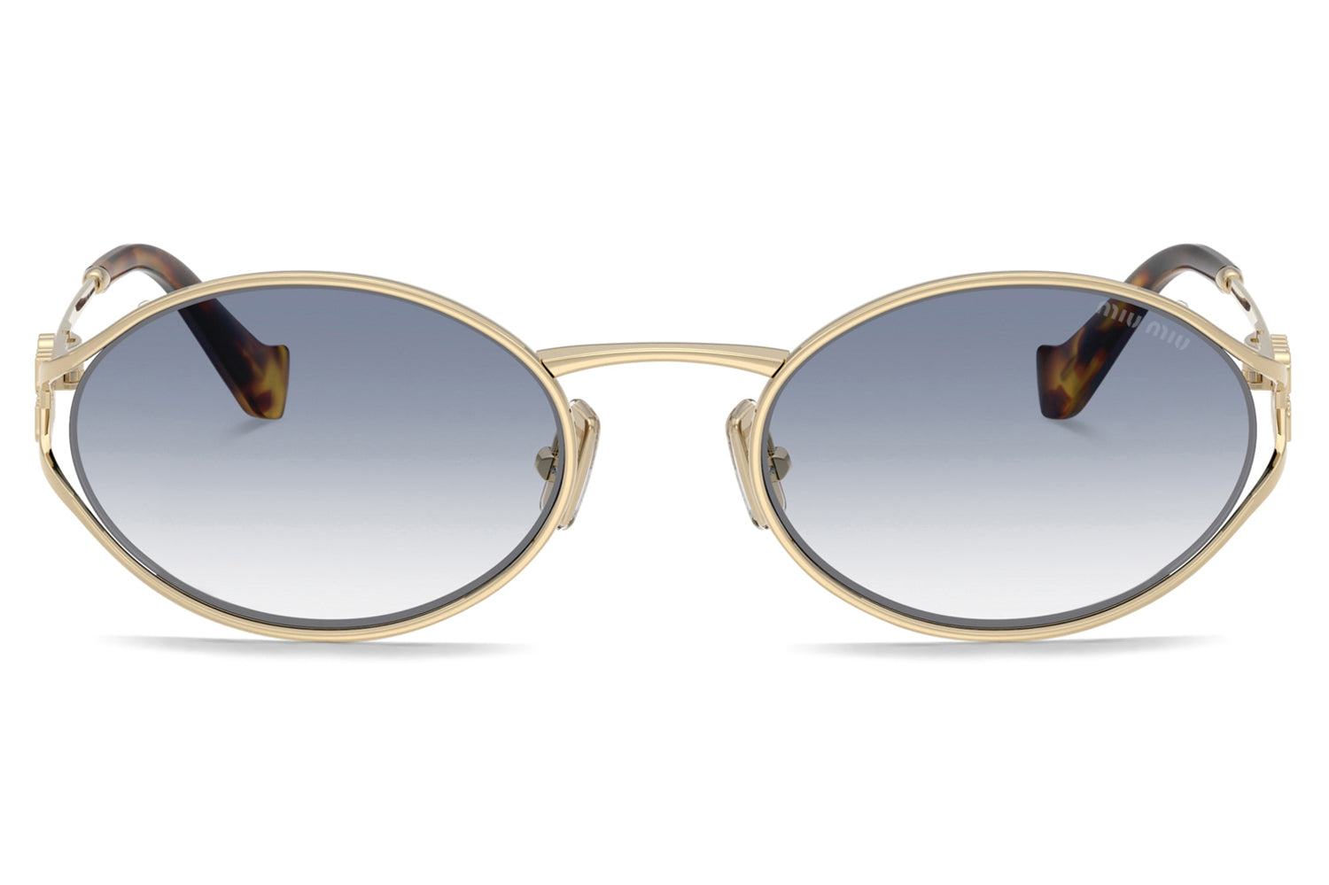 Miu Miu® - MU 52YS | Oval Deconstructed Metal Sunglasses