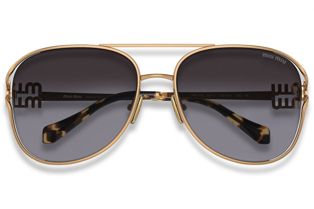 Miu Miu - MU 52ZS Sunglasses Antique Gold with Grey Gradient Lenses (7OE5D1)