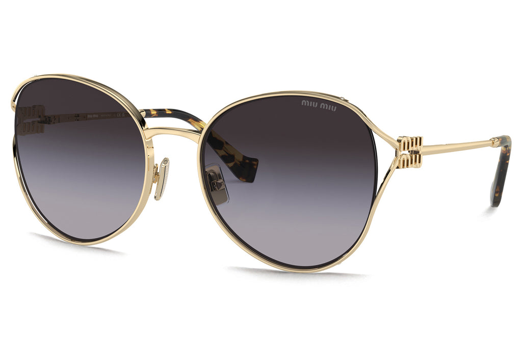 Miu Miu - MU 53YS Sunglasses Pale Gold with Grey Gradient Lenses (ZVN5D1)