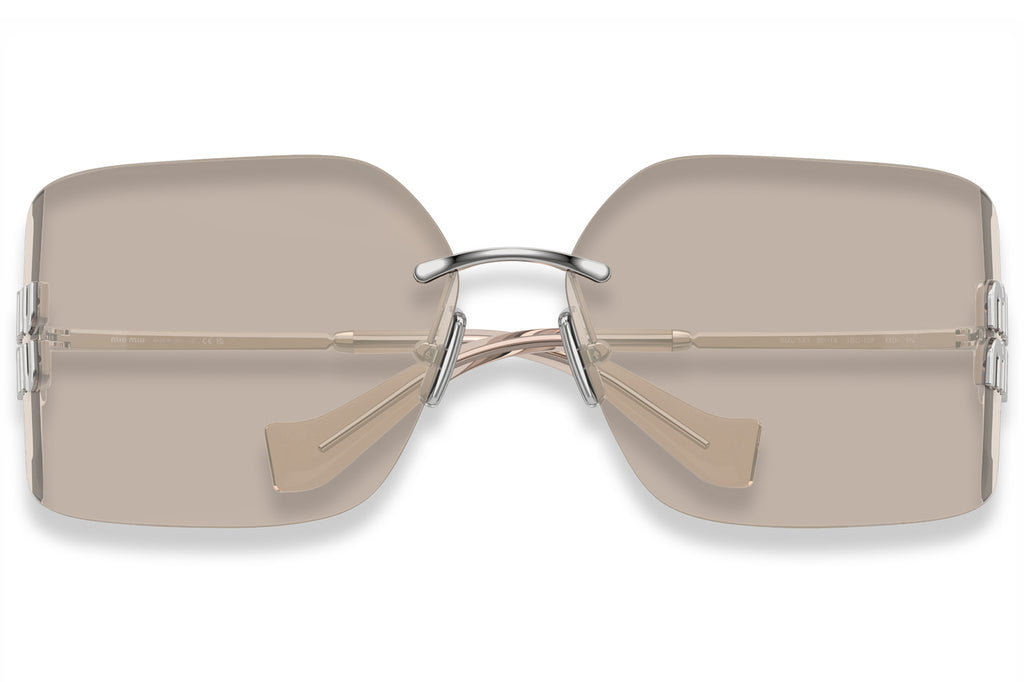 Miu Miu - MU 54YS Sunglasses Silver with Pale Gold Lenses (1BC10F)