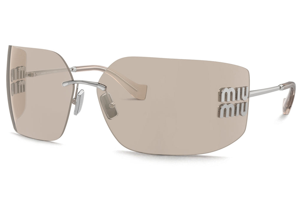 Miu Miu - MU 54YS Sunglasses Silver with Pale Gold Lenses (1BC10F)