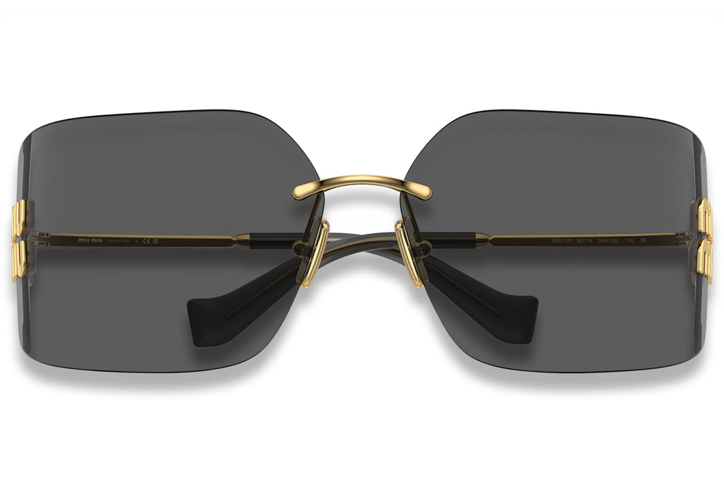 Miu Miu - MU 54YS Sunglasses Gold with Dark Grey Lenses (5AK5S0)