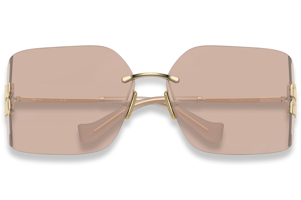 Miu Miu - MU 54YS Sunglasses Pale Gold with Pink Gold Lenses (ZVN20F)