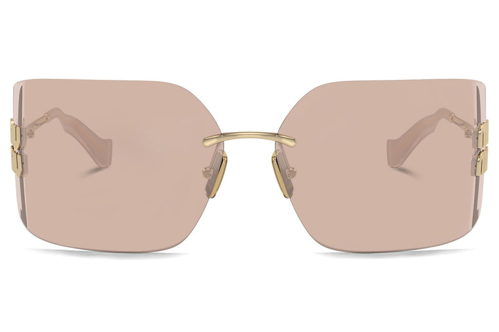 Miu Miu - MU 54YS Sunglasses Pale Gold with Pink Gold Lenses (ZVN20F)