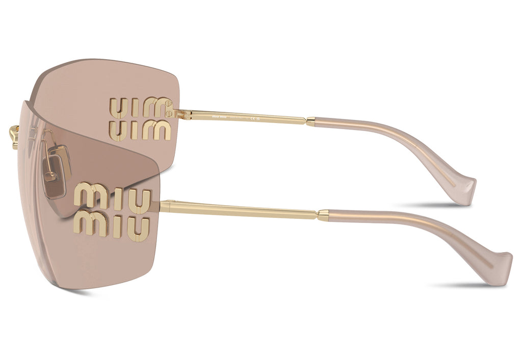 Miu Miu - MU 54YS Sunglasses Pale Gold with Pink Gold Lenses (ZVN20F)