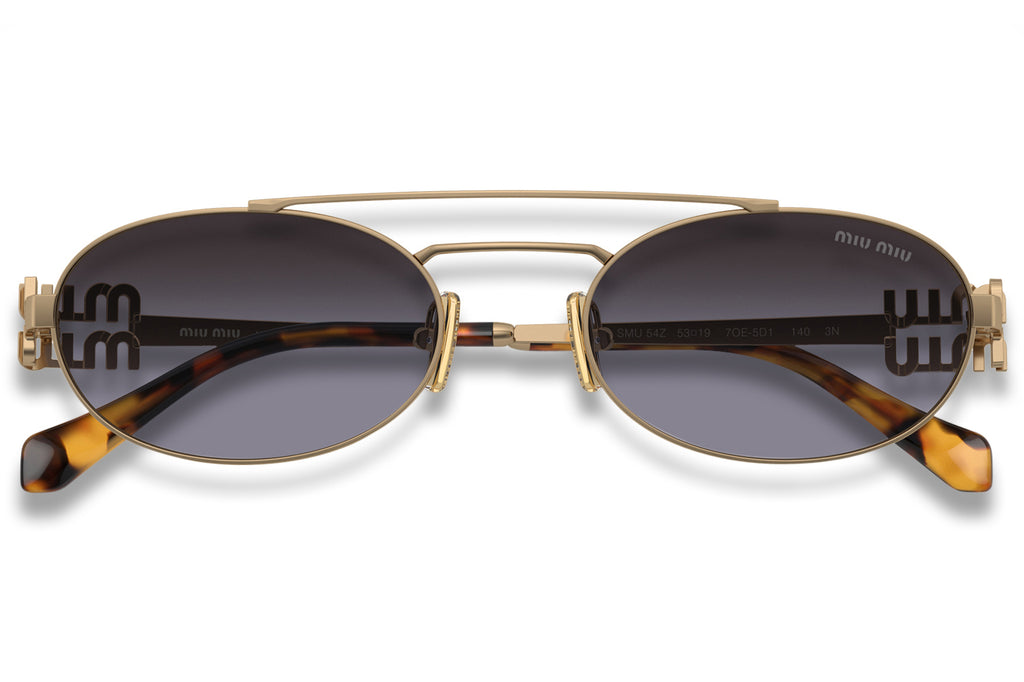 Miu Miu - MU 54ZS Sunglasses Antique Gold with Grey Gradient Lenses (7OE5D1)