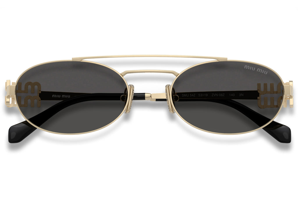 Miu Miu - MU 54ZS Sunglasses Pale Gold with Dark Grey Lenses (ZVN08Z)