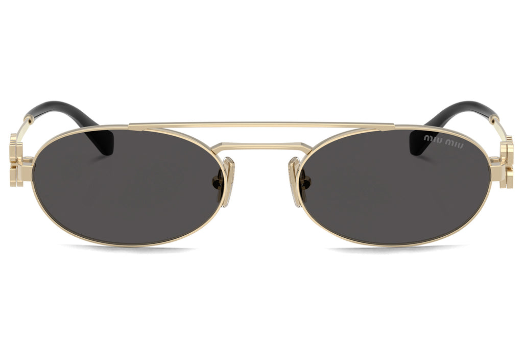 Miu Miu - MU 54ZS Sunglasses Pale Gold with Dark Grey Lenses (ZVN08Z)