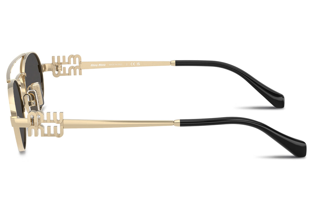 Miu Miu - MU 54ZS Sunglasses Pale Gold with Dark Grey Lenses (ZVN08Z)