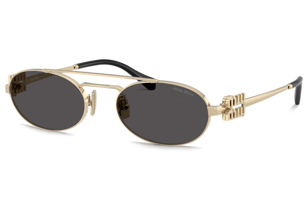 Miu Miu - MU 54ZS Sunglasses Pale Gold with Dark Grey Lenses (ZVN08Z)