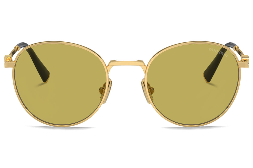 Miu Miu - MU 55ZS Sunglasses Gold with Olive Green Lenses (5AK07O)