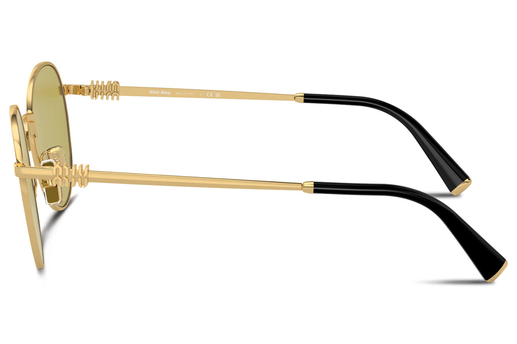 Miu Miu - MU 55ZS Sunglasses Gold with Olive Green Lenses (5AK07O)
