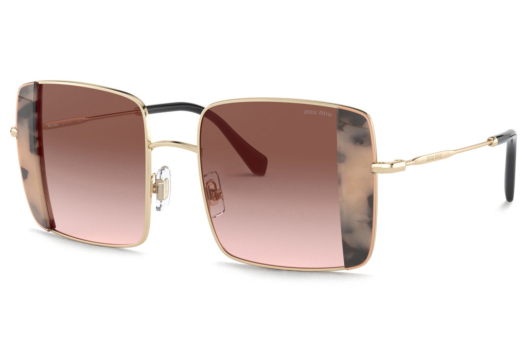 Miu Miu - MU 56VS Sunglasses Pink Gold/Pink Havana with Brown Gradient Lenses (07D0A6)