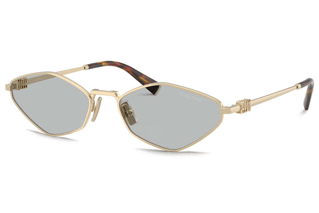 Miu Miu - MU 56ZS Sunglasses Pale Gold with Light Grey Lenses (ZVN50K)