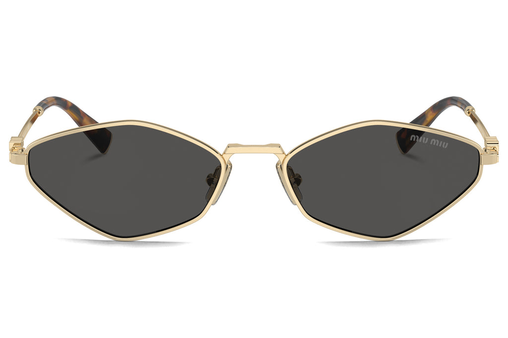Miu Miu - MU 56ZS Sunglasses Pale Gold with Dark Grey Lenses (ZVN5S0)