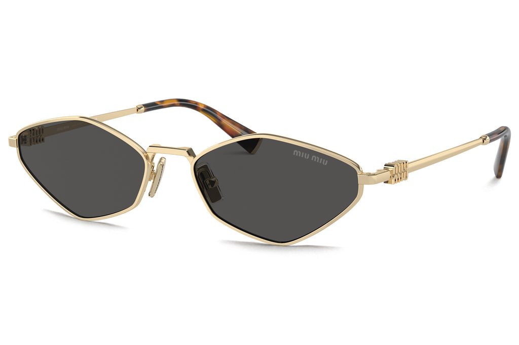 Miu Miu - MU 56ZS Sunglasses Pale Gold with Dark Grey Lenses (ZVN5S0)