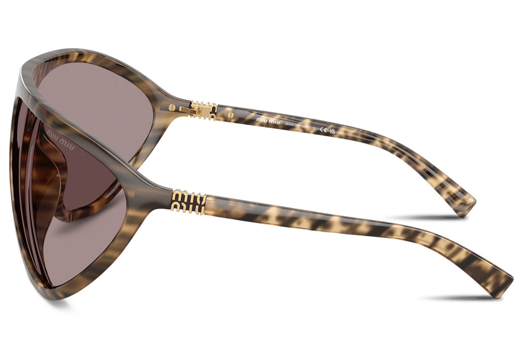 Miu Miu - MU A01S Sunglasses Havana with Light Purple Brown Lenses (11Z06I)