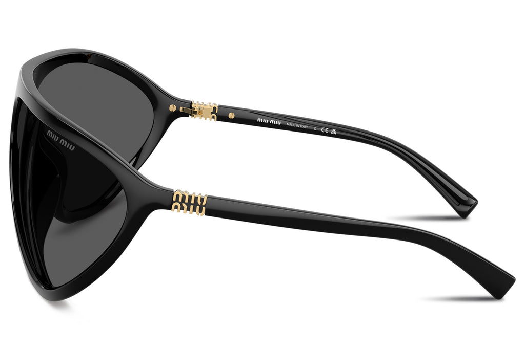 Miu Miu - MU A01S Sunglasses Black with Dark Grey Lenses (1AB5S0)