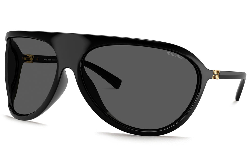 Miu Miu - MU A01S Sunglasses Black with Dark Grey Lenses (1AB5S0)
