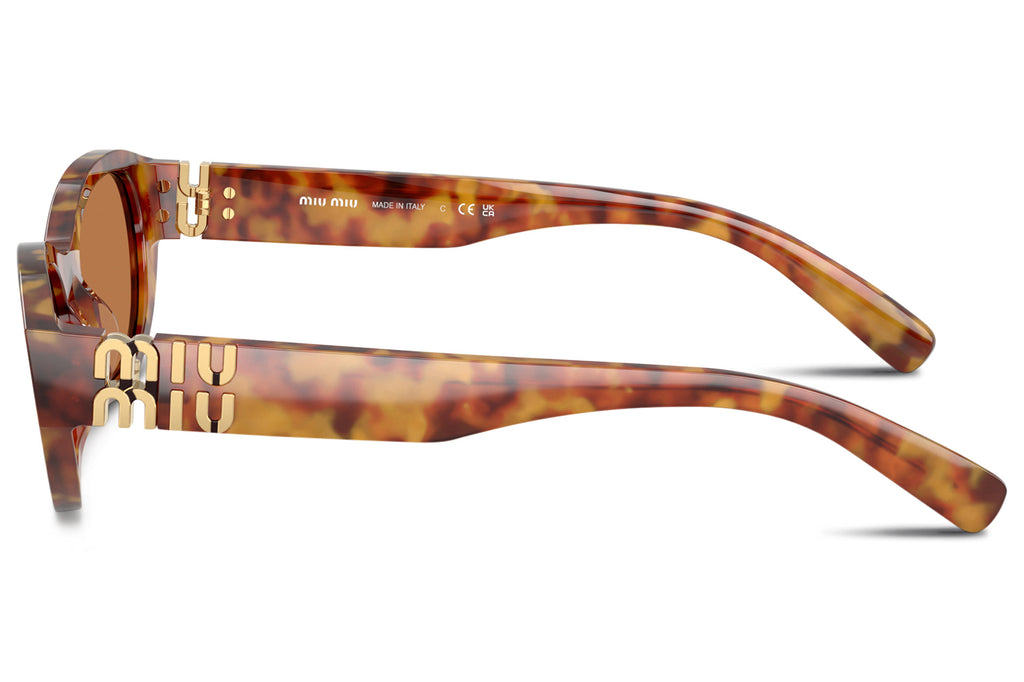 Miu Miu - MU A03SF (Low Bridge Fit) Sunglasses Light Havana with Brown Lenses (10L10I)