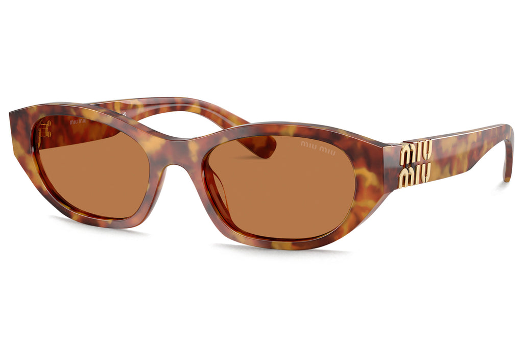 Miu Miu - MU A03SF (Low Bridge Fit) Sunglasses Light Havana with Brown Lenses (10L10I)