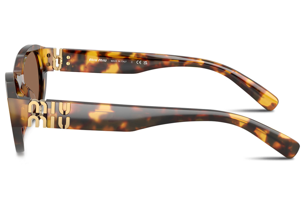 Miu Miu - MU A03SF (Low Bridge Fit) Sunglasses Honey Havana with Dark Brown Lenses (14L60M)