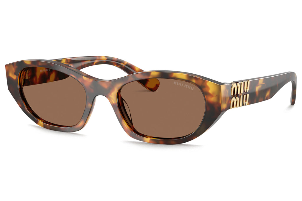 Miu Miu - MU A03SF (Low Bridge Fit) Sunglasses Honey Havana with Dark Brown Lenses (14L60M)
