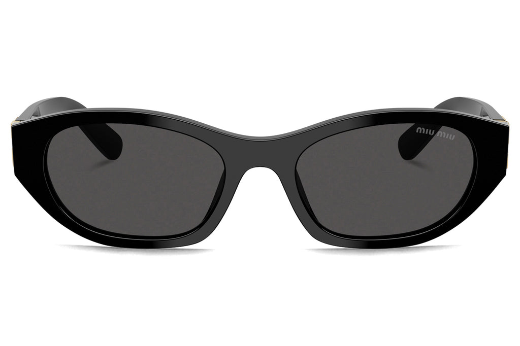 Miu Miu - MU A03SF (Low Bridge Fit) Sunglasses Black with Dark Grey Lenses (16K08Z)