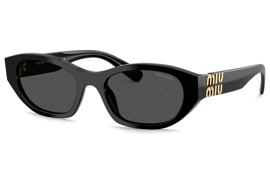 Miu Miu - MU A03SF (Low Bridge Fit) Sunglasses Black with Dark Grey Lenses (16K08Z)