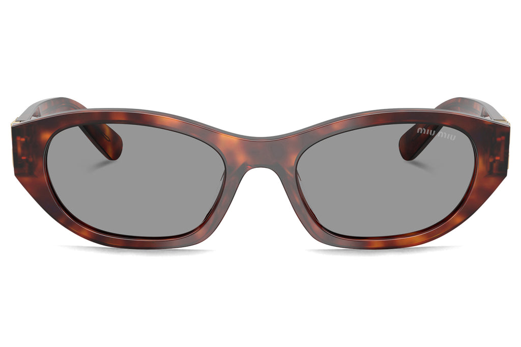 Miu Miu - MU A03SF (Low Bridge Fit) Sunglasses Havana Mahogany with Grey Lenses (21C40O)